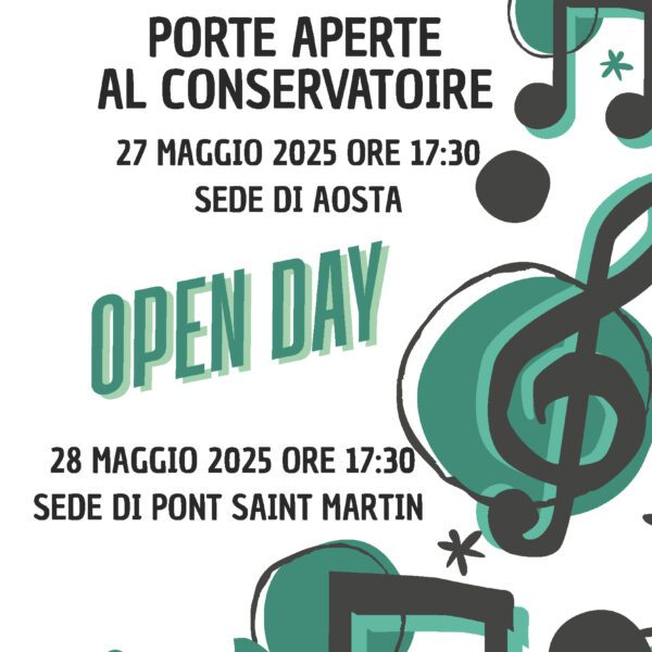 Porte aperte al Conservatoire | OPEN DAY 2025 – sede di Pont Saint Martin